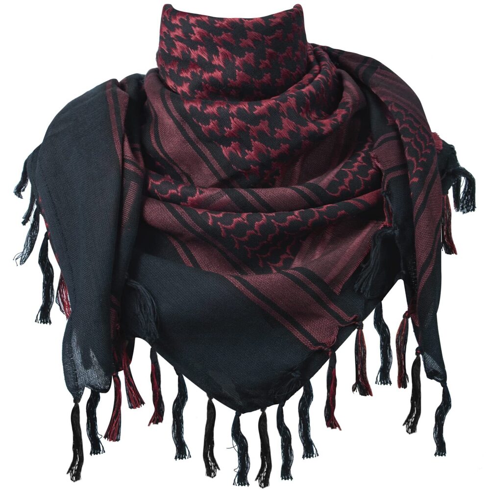 6338 Military Shemagh Tactical Desert Scarf, 100% Cotton Keffiyeh Neck Head